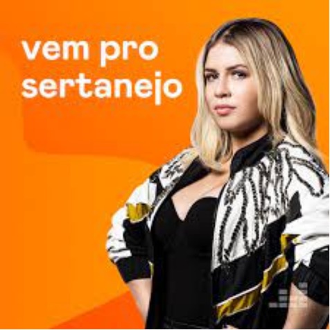 Vem pro Sertanejo channel cover — Marília Mendonça against an orange background
