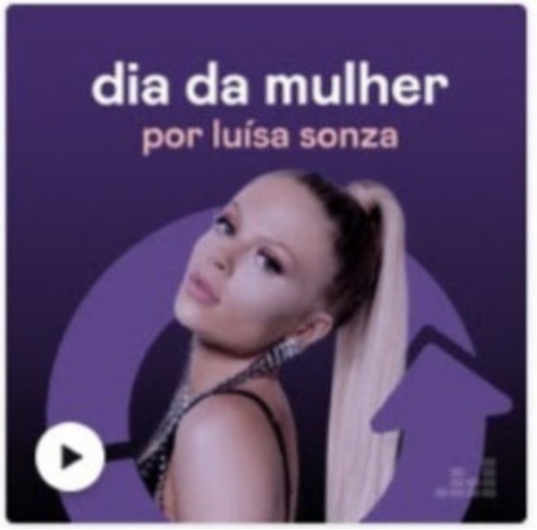 Dia da Mulher por Luísa Sonza channel cover — Luísa Sonza in profile against a purple background