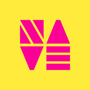 Nave Festival poster — yellow background with bold pink NAVE wordmark
