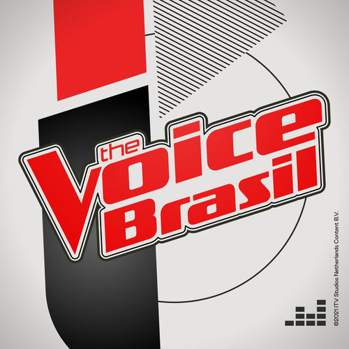 The Voice Brasil official channel cover — red logo with Voice Brasil typography against a graphic geometric background